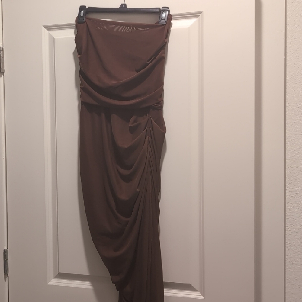 SHEIN Chocolate Brown Dress